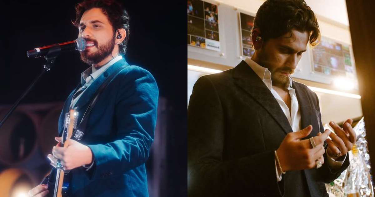 Gustavo Mioto pede dicas de atuação para cantor veterano