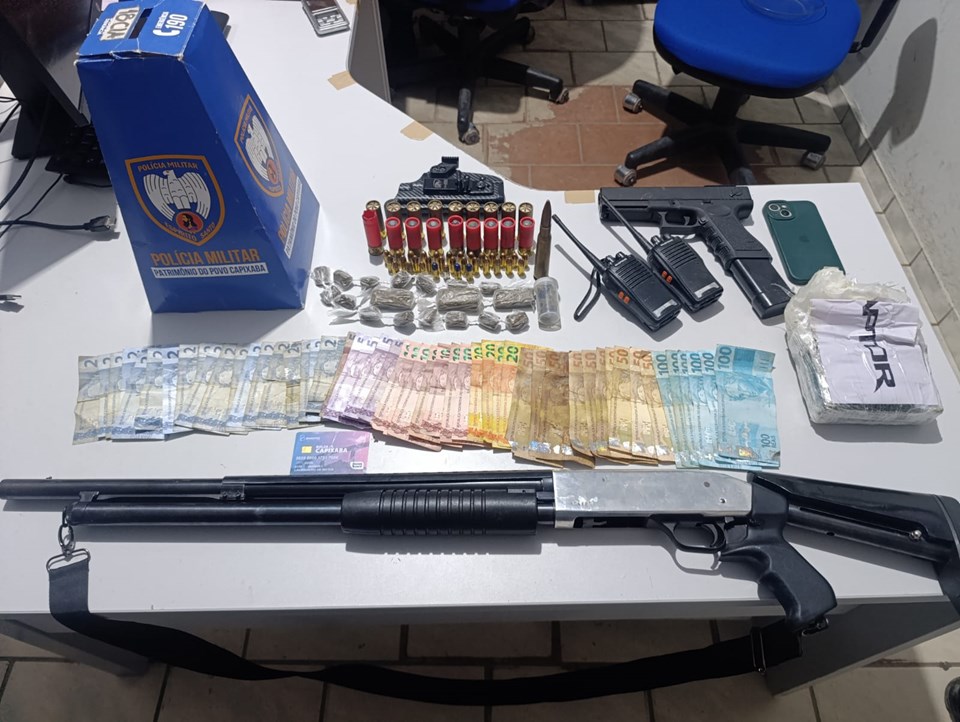 18ª Cia Independente apreende armas, munições e drogas em Jaguaré