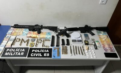 Operação integrada BAC e Polícia Civil resulta em apreensão de armas, drogas e veículo furtado em Conceição da Barra
