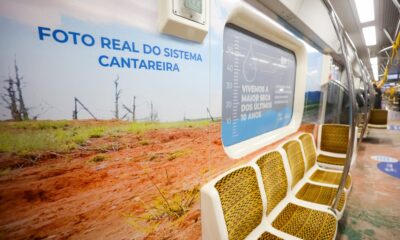 Governo de SP leva imagens reais do Cantareira ao metrô para conscientizar sobre consumo racional de água