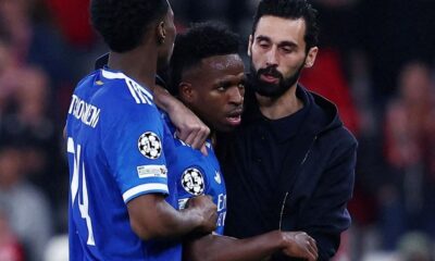 Vini Jr marca golaço e denuncia caso de racismo em Liga dos Campeões