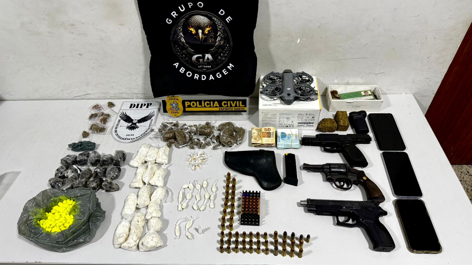 Operação integrada da PCES, PMES e PPES desarticula grupo criminoso no Norte do Estado